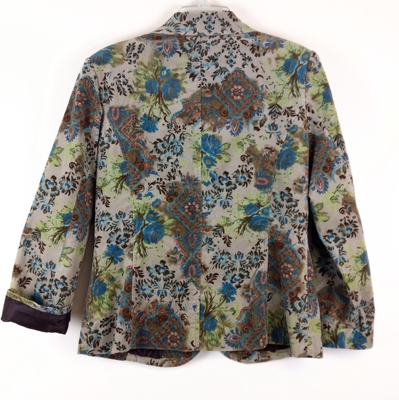 FDJ French Dressing Floral Blazer Size 8 - Picture 2 of 4